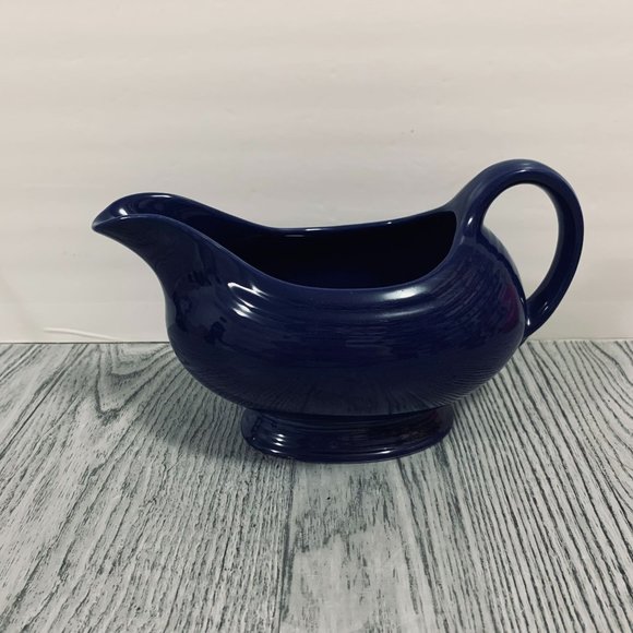 Vintage Fiesta ware USA Dark  Blue Gravy Boat Bowl - Picture 1 of 13